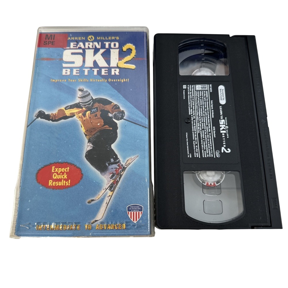 Warren Miller Learn to Ski Better 2 VHS Tape Vintage Instructional Sports 1994